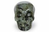Realistic, Polished Labradorite Skull - Madagascar #381953-1
